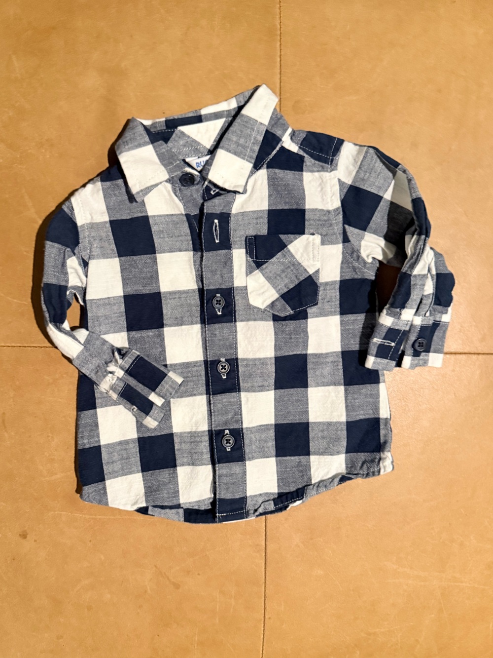 💙$5 FLASH SALE💙 Rugged Butts Gingham Dress Shirt 6-12M